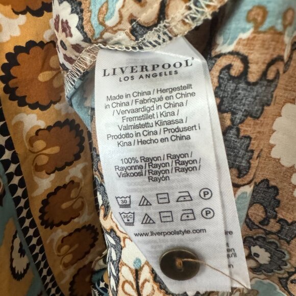 Liverpool Boho Print Blouse NWT - Picture 5 of 5